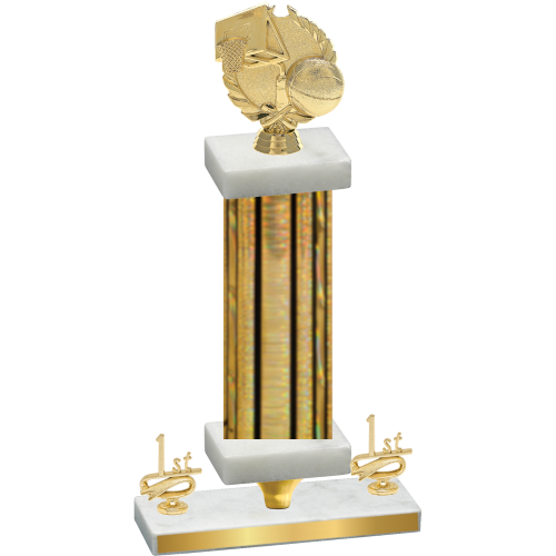 Premium Single Gold Glacier First Place Basketball Trophy
