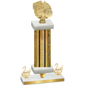 Premium Single Gold Glacier Second Place Basketball Trophy