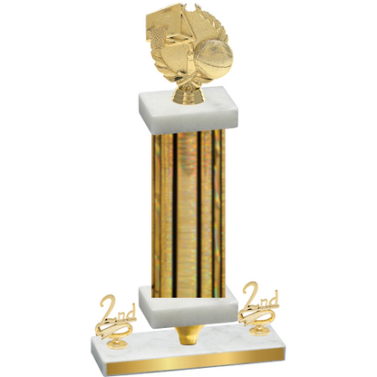 Premium Single Gold Glacier Second Place Basketball Trophy