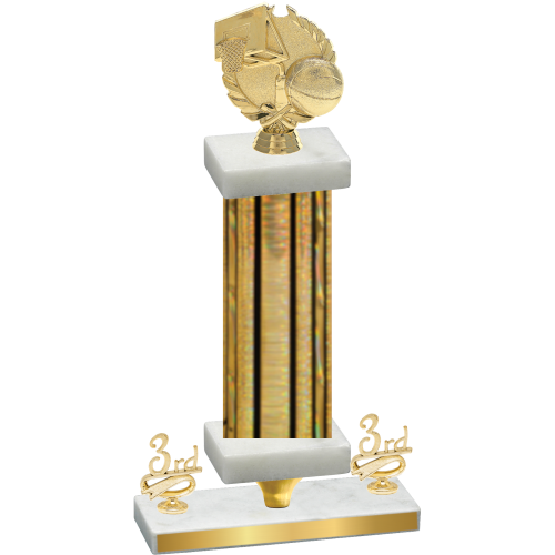 Premium Single Gold Glacier Third Place Basketball Trophy