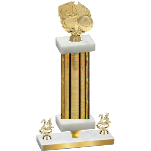 Premium Single Gold Glacier Year Basketball Trophy