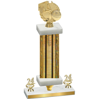 Premium Single Gold Glacier Year Basketball Trophy