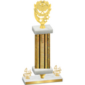 Premium Single Gold Glacier Fourth Place Pickleball Trophy
