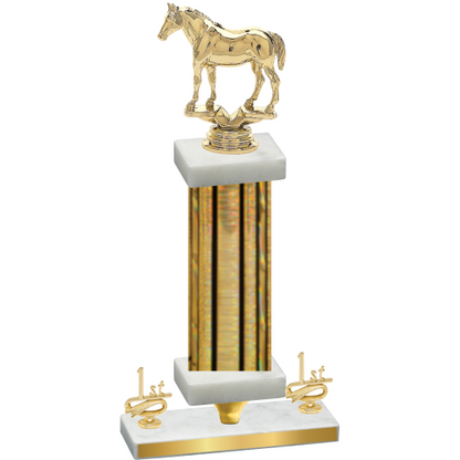 Premium Single Gold Glacier First Place Horses Trophy