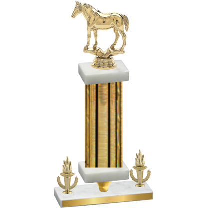 Premium Single Gold Glacier Victory Horses Trophy