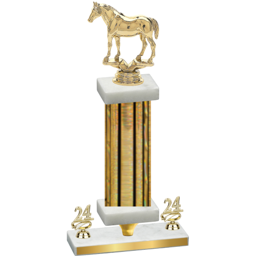 Premium Single Gold Glacier Year Horses Trophy