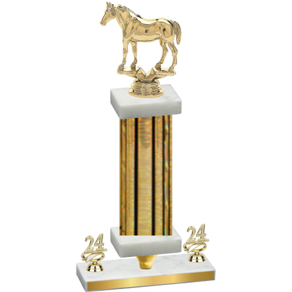 Premium Single Gold Glacier Year Horses Trophy