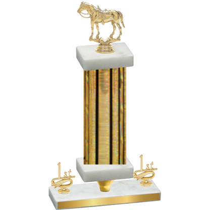 Premium Single Gold Glacier First Place Horses Trophy