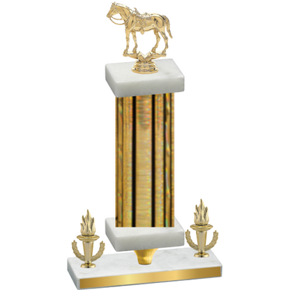 Premium Single Gold Glacier Victory Horses Trophy