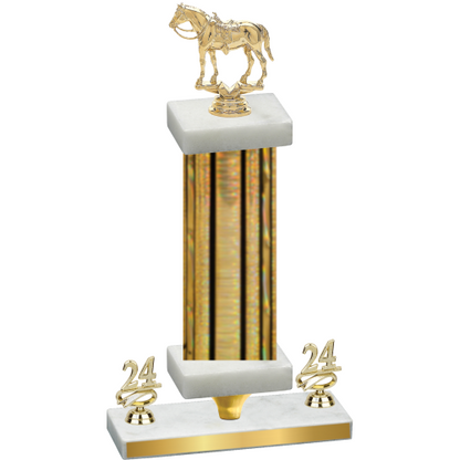 Premium Single Gold Glacier Year Horses Trophy