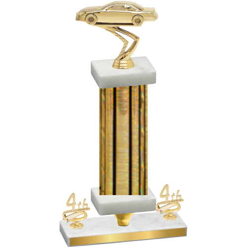 Premium Single Gold Glacier Fourth Place Cars Trophy