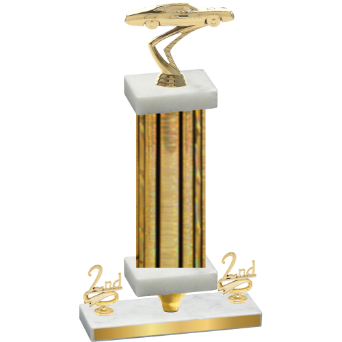 Premium Single Gold Glacier Second Place Cars Trophy