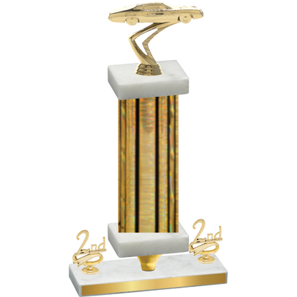 Premium Single Gold Glacier Second Place Cars Trophy