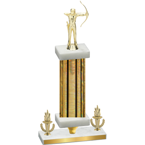 Premium Single Gold Glacier Victory Archery Trophy