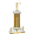 Premium Single Gold Glacier Year Archery Trophy