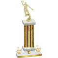 Premium Single Gold Glacier Second Place Basketball Trophy