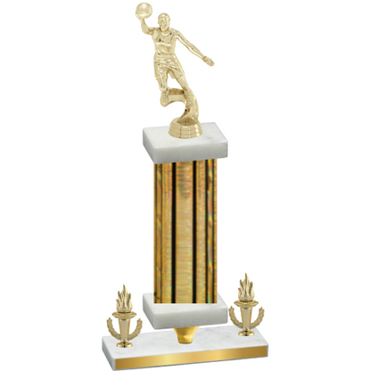 Premium Single Gold Glacier Victory Basketball Trophy
