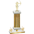 Premium Single Gold Glacier First Place Archery Trophy