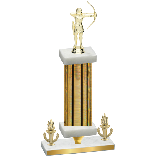Premium Single Gold Glacier Victory Archery Trophy