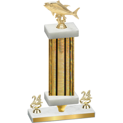 Premium Single Gold Glacier Year Fishing Trophy
