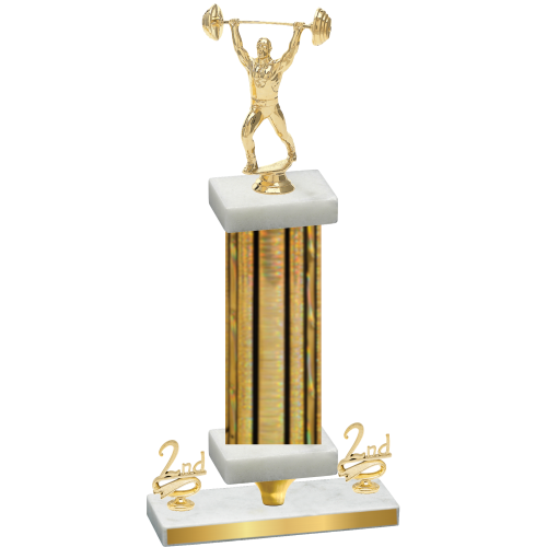 Premium Single Gold Glacier Second Place Weights Trophy