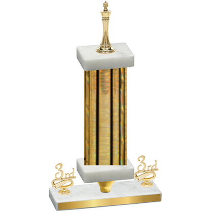 Premium Single Gold Glacier Third Place Chess Trophy