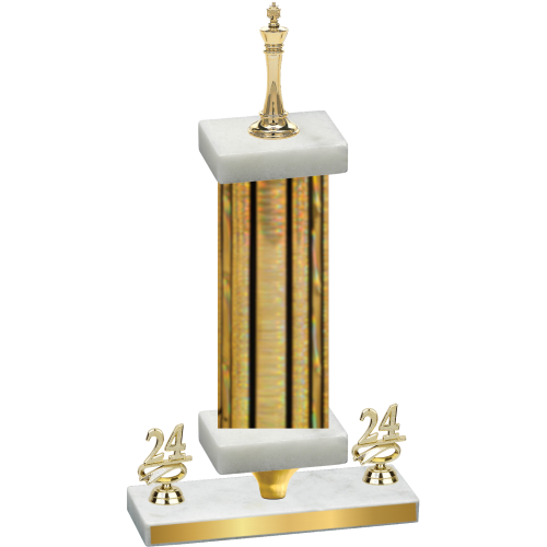 Premium Single Gold Glacier Year Chess Trophy