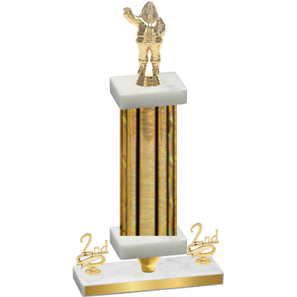 Premium Single Gold Glacier Second Place Holiday Trophy