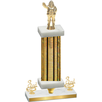 Premium Single Gold Glacier Third Place Holiday Trophy