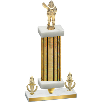 Premium Single Gold Glacier Victory Holiday Trophy