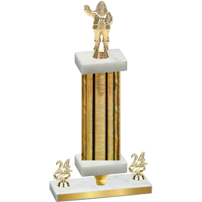 Premium Single Gold Glacier Year Holiday Trophy
