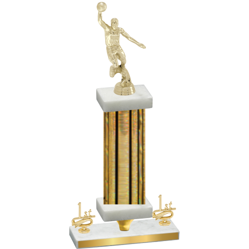 Premium Single Gold Glacier First Place Basketball Trophy