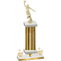 Premium Single Gold Glacier Second Place Basketball Trophy