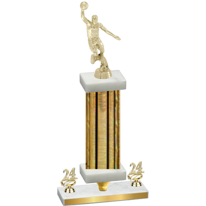 Premium Single Gold Glacier Year Basketball Trophy