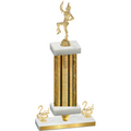 Premium Single Gold Glacier Second Place Majorette Trophy
