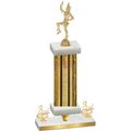 Premium Single Gold Glacier Third Place Majorette Trophy