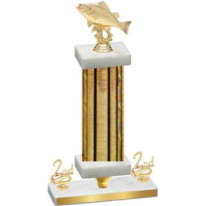 Premium Single Gold Glacier Second Place Fishing Trophy