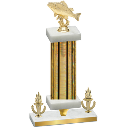 Premium Single Gold Glacier Victory Fishing Trophy