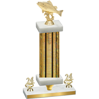 Premium Single Gold Glacier Year Fishing Trophy