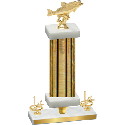Premium Single Gold Glacier First Place Fishing Trophy