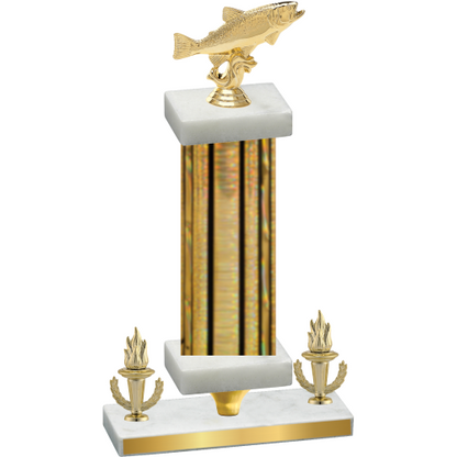 Premium Single Gold Glacier Victory Fishing Trophy