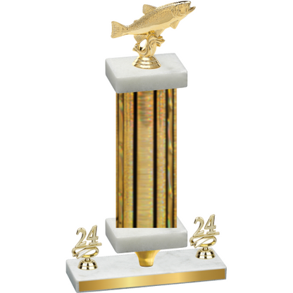 Premium Single Gold Glacier Year Fishing Trophy