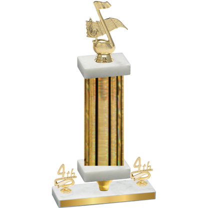 Premium Single Gold Glacier Fourth Place Music Trophy