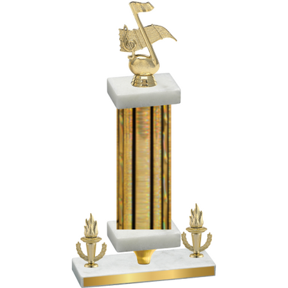 Premium Single Gold Glacier Victory Music Trophy