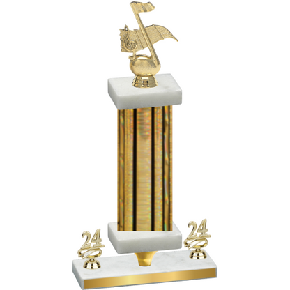 Premium Single Gold Glacier Year Music Trophy