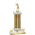 Premium Single Gold Glacier First Place Golf Trophy