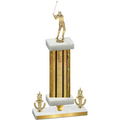 Premium Single Gold Glacier Victory Golf Trophy