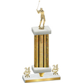 Premium Single Gold Glacier Year Golf Trophy