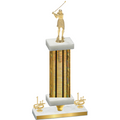 Premium Single Gold Glacier First Place Golf Trophy