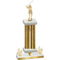 Premium Single Gold Glacier Fourth Place Golf Trophy